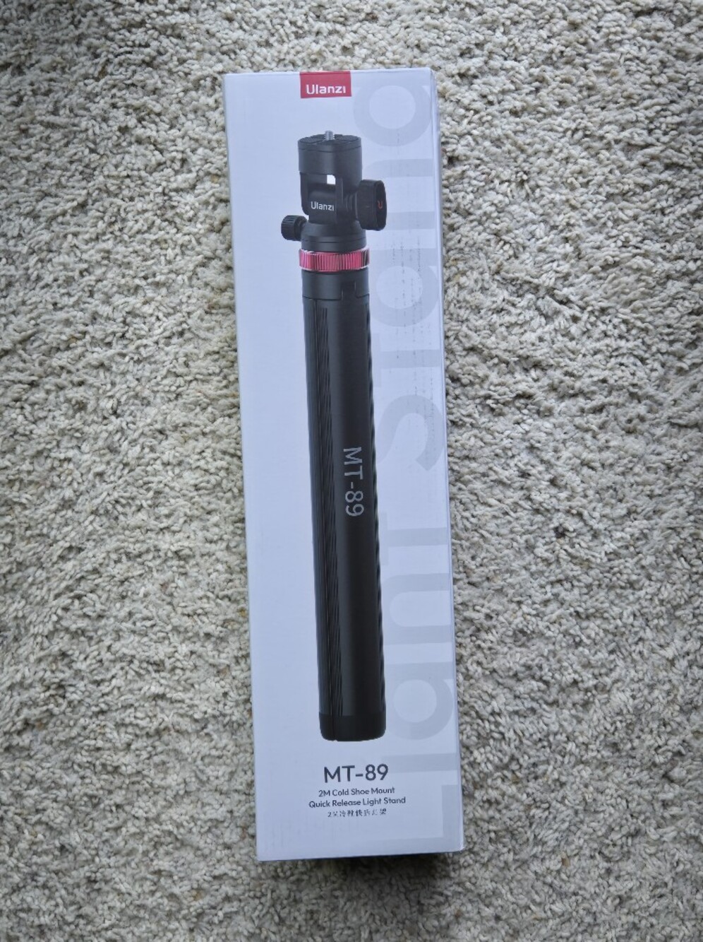 MT-89 Ulanzi Black Monopod with Cold Shoe Mount Quick Release brand New In Box